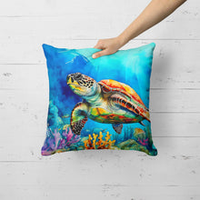 Load image into Gallery viewer, Loggerhead Sea Turtle Throw Pillow