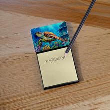 Load image into Gallery viewer, Loggerhead Sea Turtle Sticky Note Holder- Refiilable Desk Accessory Note Pad