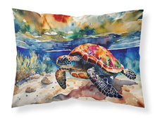 Load image into Gallery viewer, Loggerhead Sea Turtle Standard Pillowcase – Artistic Decorative Front, White Back