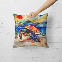 Load image into Gallery viewer, Loggerhead Sea Turtle Throw Pillow