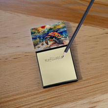 Load image into Gallery viewer, Loggerhead Sea Turtle Sticky Note Holder- Refiilable Desk Accessory Note Pad
