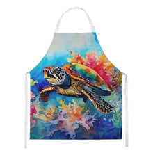 Load image into Gallery viewer, Loggerhead Sea Turtle Apron – Artist-Designed Kitchen, BBQ &amp; Craft Apron