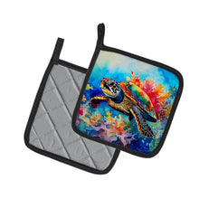 Load image into Gallery viewer, Loggerhead Sea Turtle Pot Holders - Set of 2 Decorative Kitchen Helpers | Made in the USA