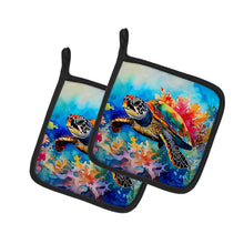 Load image into Gallery viewer, Loggerhead Sea Turtle Pot Holders - Set of 2 Decorative Kitchen Helpers | Made in the USA