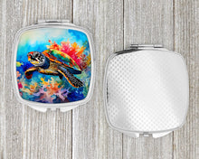 Load image into Gallery viewer, Loggerhead Sea Turtle Compact Mirror – Stylish Purse Mirror with Artistic Covers