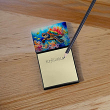 Load image into Gallery viewer, Loggerhead Sea Turtle Sticky Note Holder- Refiilable Desk Accessory Note Pad