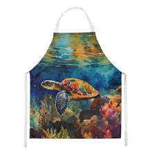 Load image into Gallery viewer, Loggerhead Sea Turtle Apron – Artist-Designed Kitchen, BBQ &amp; Craft Apron