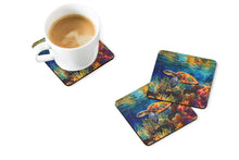 Load image into Gallery viewer, Loggerhead Sea Turtle Coasters - Set of 4 Lightweight Foam, Absorbent Drink Coasters