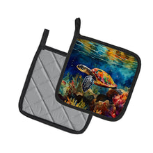 Load image into Gallery viewer, Loggerhead Sea Turtle Pot Holders - Set of 2 Decorative Kitchen Helpers | Made in the USA