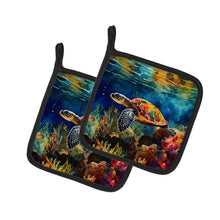 Load image into Gallery viewer, Loggerhead Sea Turtle Pot Holders - Set of 2 Decorative Kitchen Helpers | Made in the USA