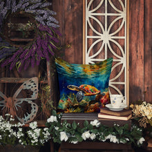 Load image into Gallery viewer, Loggerhead Sea Turtle Throw Pillow - 14x14 Decorative Pillow – Art for Your Home &amp; Patio
