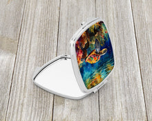 Load image into Gallery viewer, Loggerhead Sea Turtle Compact Mirror – Stylish Purse Mirror with Artistic Covers