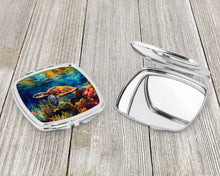 Load image into Gallery viewer, Loggerhead Sea Turtle Compact Mirror – Stylish Purse Mirror with Artistic Covers