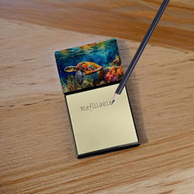 Load image into Gallery viewer, Loggerhead Sea Turtle Sticky Note Holder- Refiilable Desk Accessory Note Pad