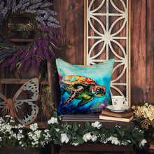 Load image into Gallery viewer, Loggerhead Sea Turtle Throw Pillow