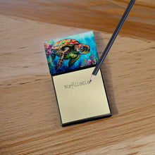 Load image into Gallery viewer, Loggerhead Sea Turtle Sticky Note Holder- Refiilable Desk Accessory Note Pad