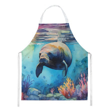 Load image into Gallery viewer, Manatee Apron – Artist-Designed Kitchen, BBQ &amp; Craft Apron