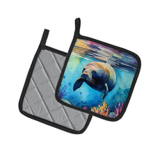 Load image into Gallery viewer, Manatee Pot Holders - Set of 2 Decorative Kitchen Helpers | Made in the USA