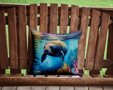 Load image into Gallery viewer, Manatee Throw Pillow - 14x14 Decorative Pillow – Art for Your Home &amp; Patio