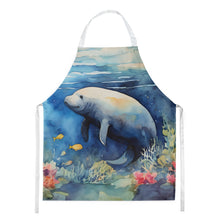 Load image into Gallery viewer, Manatee Apron – Artist-Designed Kitchen, BBQ &amp; Craft Apron