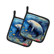 Load image into Gallery viewer, Manatee Pot Holders - Set of 2 Decorative Kitchen Helpers | Made in the USA
