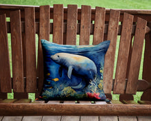 Load image into Gallery viewer, Manatee Throw Pillow - 14x14 Decorative Pillow – Art for Your Home &amp; Patio