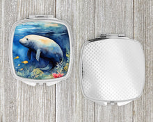 Load image into Gallery viewer, Manatee Compact Mirror – Stylish Purse Mirror with Artistic Covers