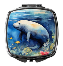 Load image into Gallery viewer, Manatee Compact Mirror – Stylish Purse Mirror with Artistic Covers