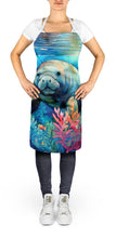 Load image into Gallery viewer, Manatee Apron – Artist-Designed Kitchen, BBQ &amp; Craft Apron