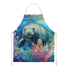 Load image into Gallery viewer, Manatee Apron – Artist-Designed Kitchen, BBQ &amp; Craft Apron