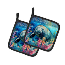Load image into Gallery viewer, Manatee Pot Holders - Set of 2 Decorative Kitchen Helpers | Made in the USA