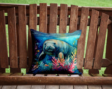 Load image into Gallery viewer, Manatee Throw Pillow - 14x14 Decorative Pillow – Art for Your Home &amp; Patio