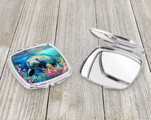 Load image into Gallery viewer, Manatee Compact Mirror – Stylish Purse Mirror with Artistic Covers