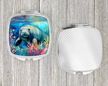 Load image into Gallery viewer, Manatee Compact Mirror – Stylish Purse Mirror with Artistic Covers