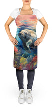 Load image into Gallery viewer, Manatee Apron – Artist-Designed Kitchen, BBQ &amp; Craft Apron