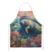 Load image into Gallery viewer, Manatee Apron – Artist-Designed Kitchen, BBQ &amp; Craft Apron