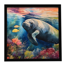 Load image into Gallery viewer, Manatee Framed Metal Print