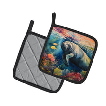Load image into Gallery viewer, Manatee Pot Holders - Set of 2 Decorative Kitchen Helpers | Made in the USA