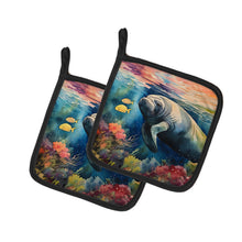 Load image into Gallery viewer, Manatee Pot Holders - Set of 2 Decorative Kitchen Helpers | Made in the USA
