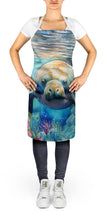 Load image into Gallery viewer, Manatee Apron – Artist-Designed Kitchen, BBQ &amp; Craft Apron