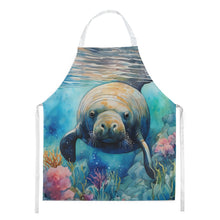 Load image into Gallery viewer, Manatee Apron – Artist-Designed Kitchen, BBQ &amp; Craft Apron