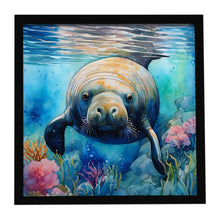 Load image into Gallery viewer, Manatee Framed Metal Print