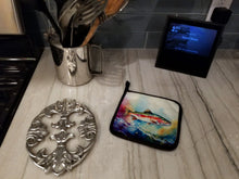 Load image into Gallery viewer, Rainbow Trout Pot Holders - Set of 2 Decorative Kitchen Helpers | Made in the USA