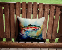 Load image into Gallery viewer, Rainbow Trout Throw Pillow - 14x14 Decorative Pillow – Art for Your Home &amp; Patio
