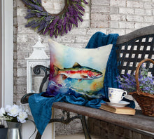 Load image into Gallery viewer, Rainbow Trout Throw Pillow
