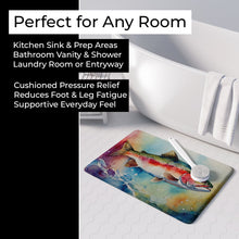 Load image into Gallery viewer, Rainbow Trout Memory Foam Kitchen Mat DAC2815RUG