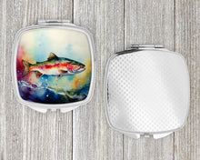 Load image into Gallery viewer, Rainbow Trout Compact Mirror – Stylish Purse Mirror with Artistic Covers