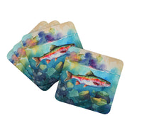Load image into Gallery viewer, Rainbow Trout Coasters - Set of 4 Lightweight Foam, Absorbent Drink Coasters