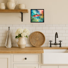 Load image into Gallery viewer, Salmon Framed Metal Print