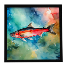 Load image into Gallery viewer, Salmon Framed Metal Print